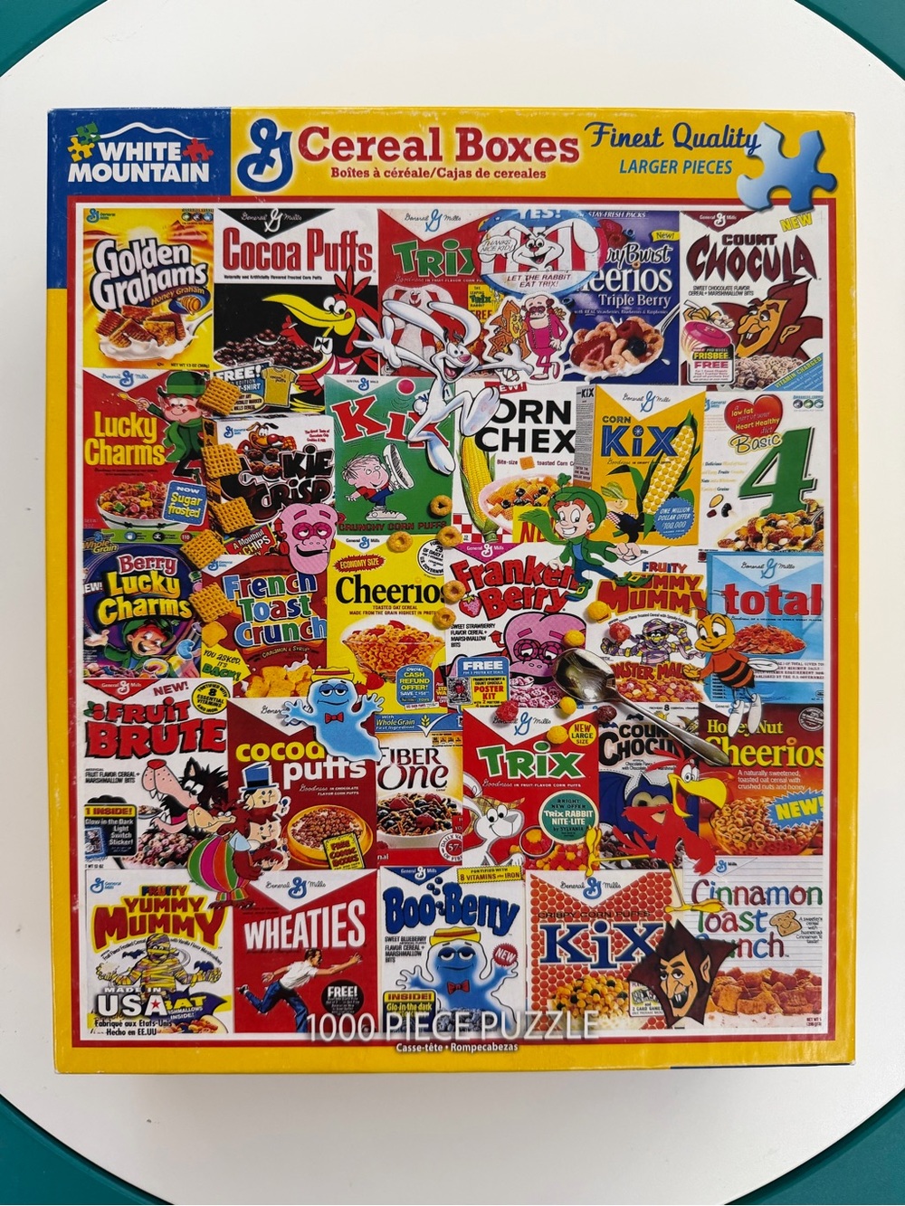 White Mountain Cereal Boxes 1000-Piece Jigsaw Puzzle